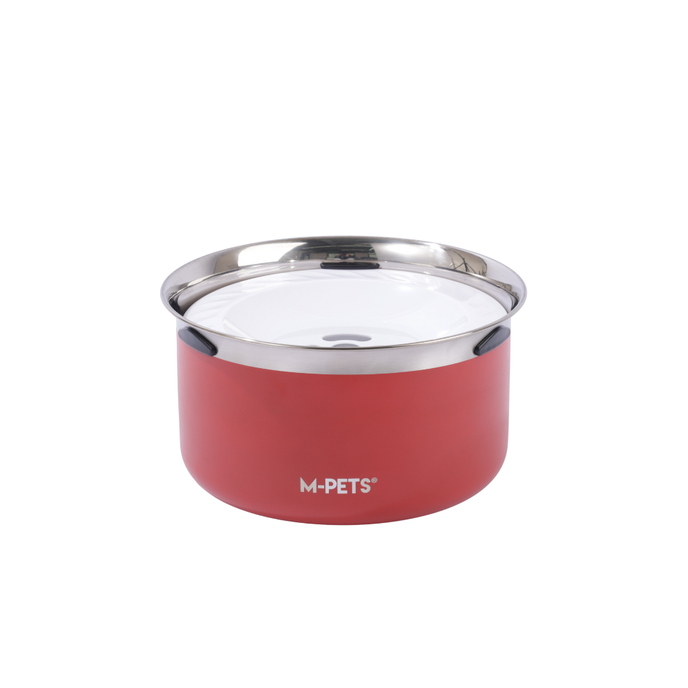 Ciotola per Cani Antispruzzo 3,7L - Rosso Cremisi