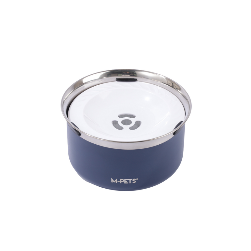 Splash Control Ciotola per Cani 3.7L - Blu Denim Scuro
