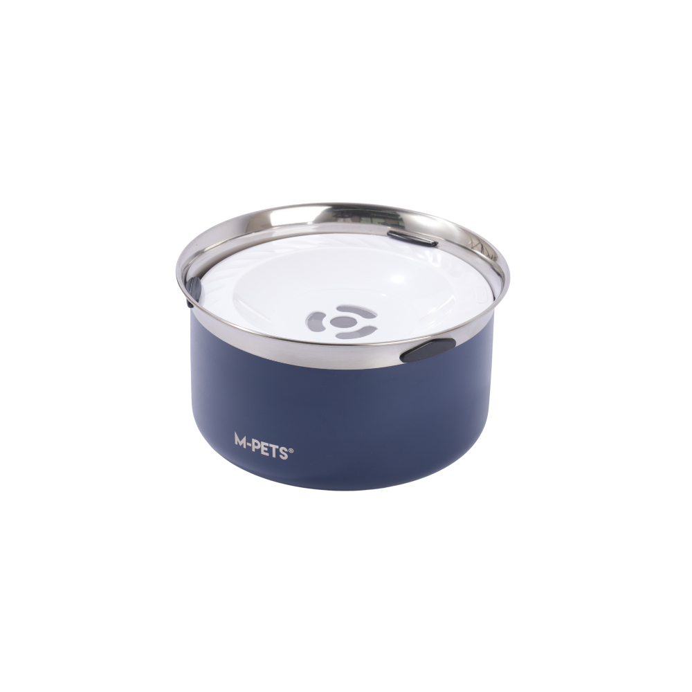 Splash Control Ciotola per Cani 3.7L - Blu Denim Scuro