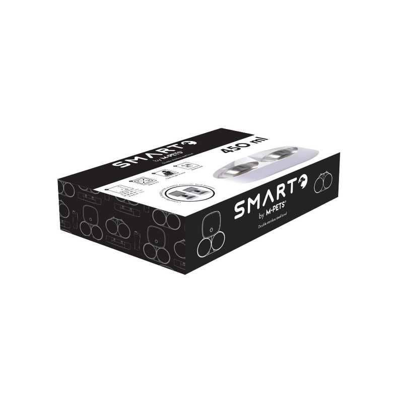 SMARTO Ciotola doppia in acciaio inox