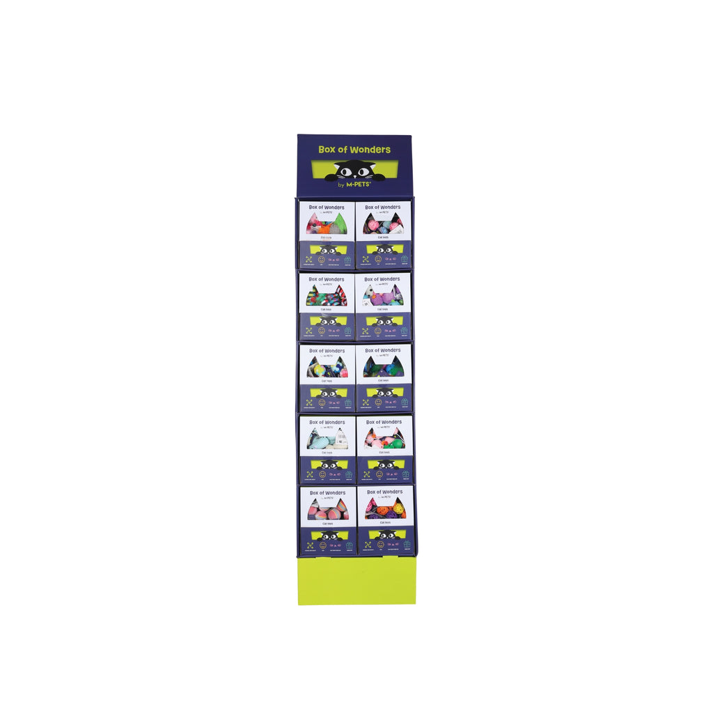 Espositore giocattoli per gatti WONDERS - 10 scatole espositive di vari giocattoli per gatti 950