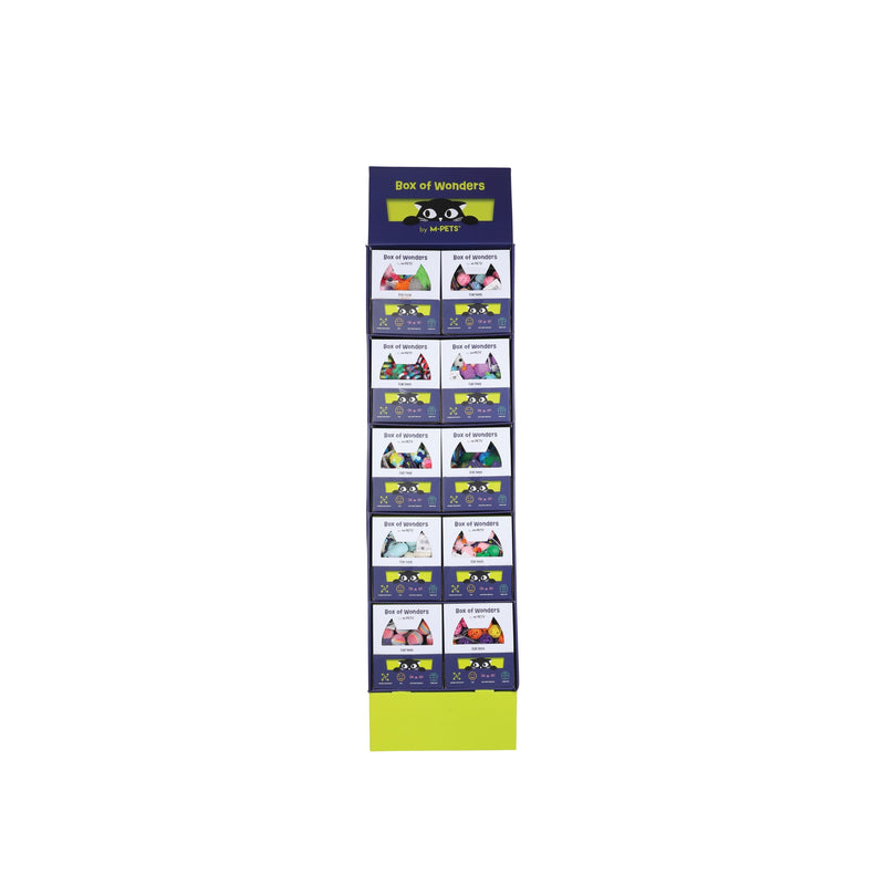 Espositore giocattoli per gatti WONDERS - 10 scatole espositive di vari giocattoli per gatti 950