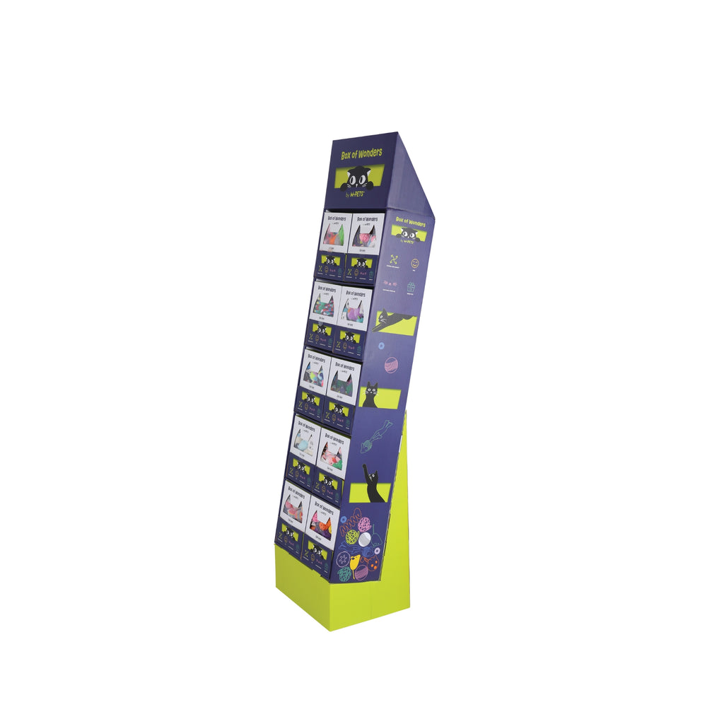 Espositore giocattoli per gatti WONDERS - 10 scatole espositive di vari giocattoli per gatti 950